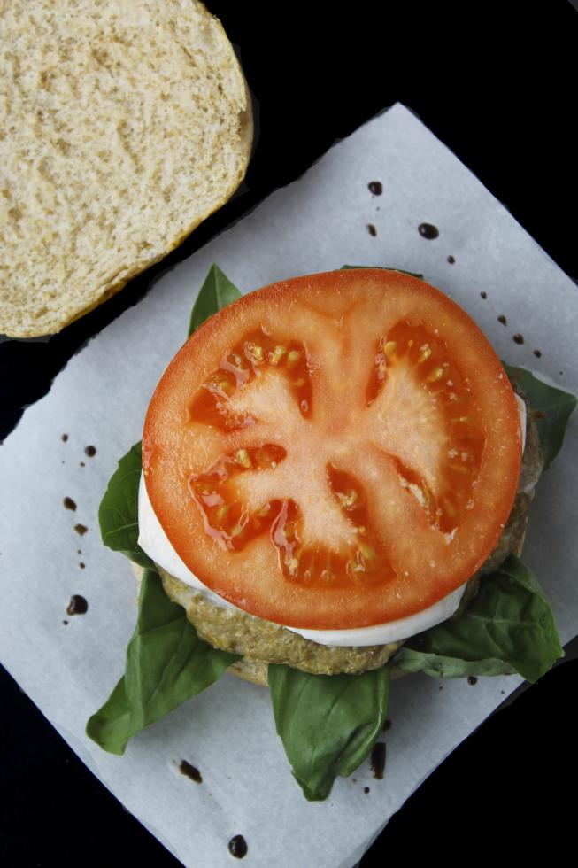 The Healthy Maven Caprese Turkey Burgers Nosh And Nourish